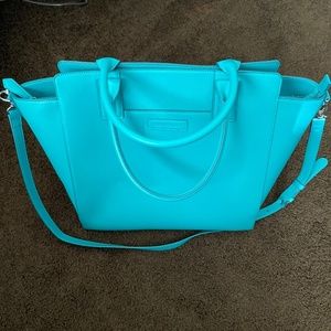 Vera Bradley Large Teal Faux Leather Tote